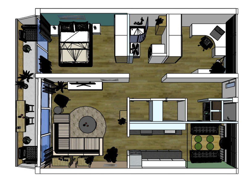 3D indeling interieurontwerp