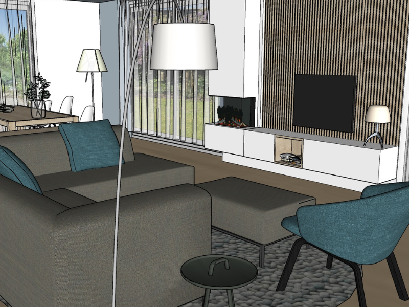 3D ontwerp vrijstaande woning Noord Brabant