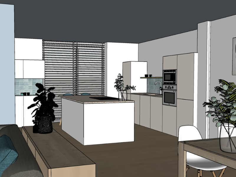 3D ontwerp keuken